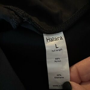 EUC HALARA Black Full Length Leggings size large with butt lift and butt cinch